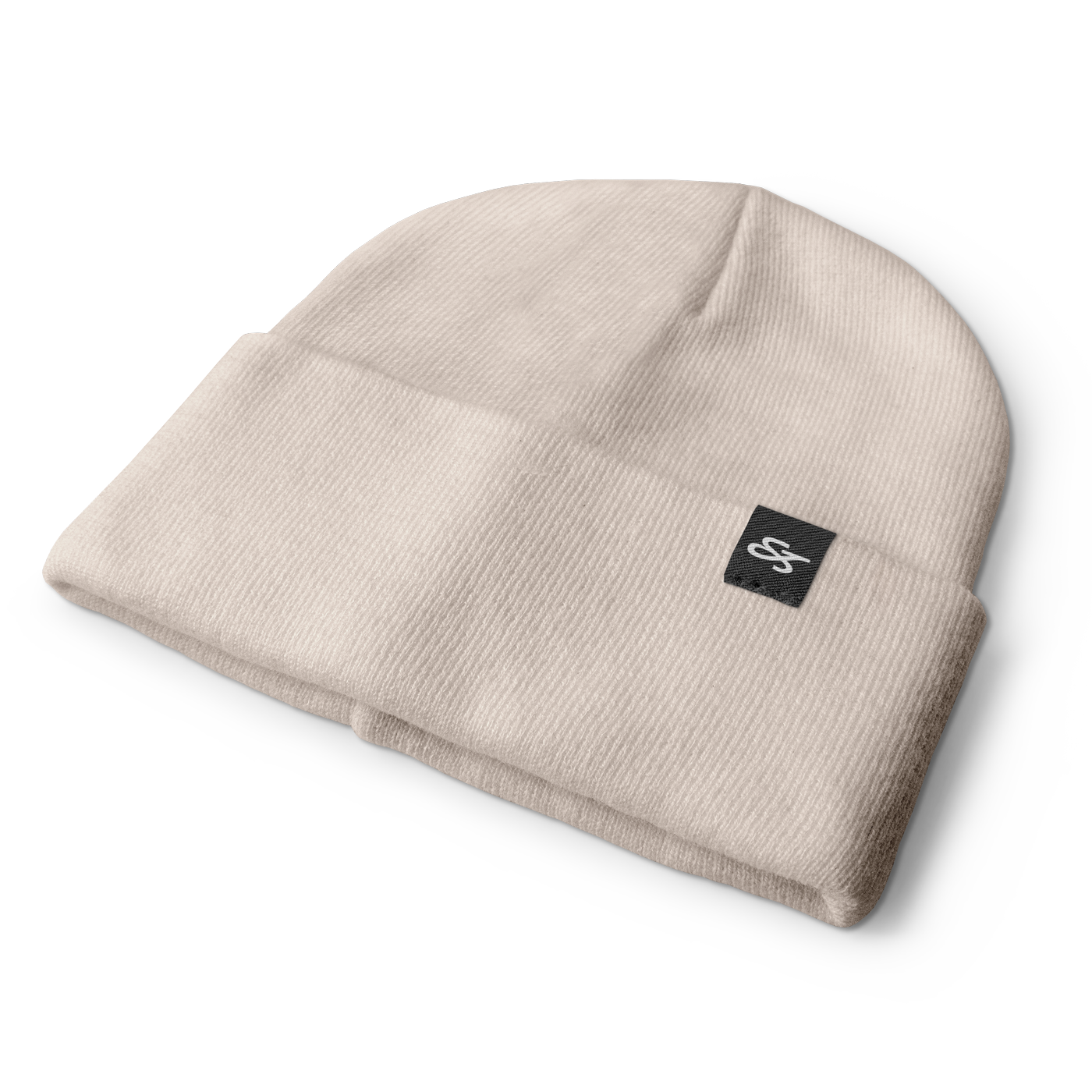 THE MONOGRAM CUFF BEANIE – OATMEAL, SADDLE, CHARCOAL